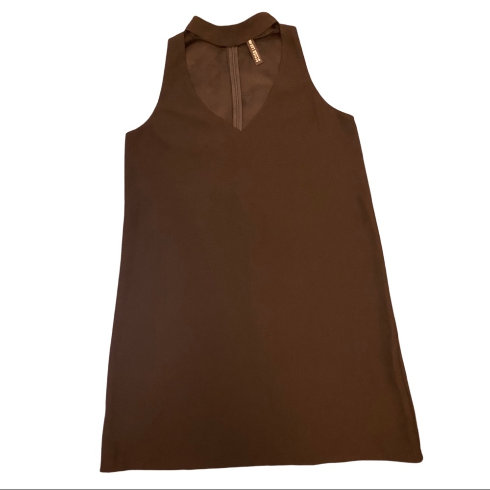 Lord & Taylor Design Lab Black V-Neck Midi Dress